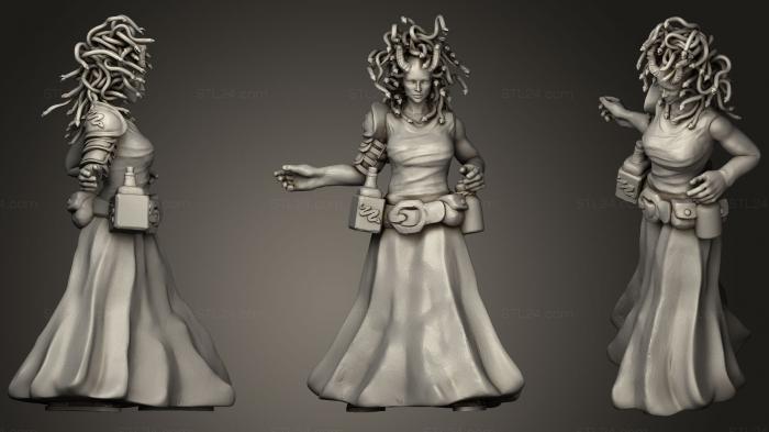 Figurines heroes, monsters and demons (Snakeman Apothecary, STKM_1196) 3D models for cnc
